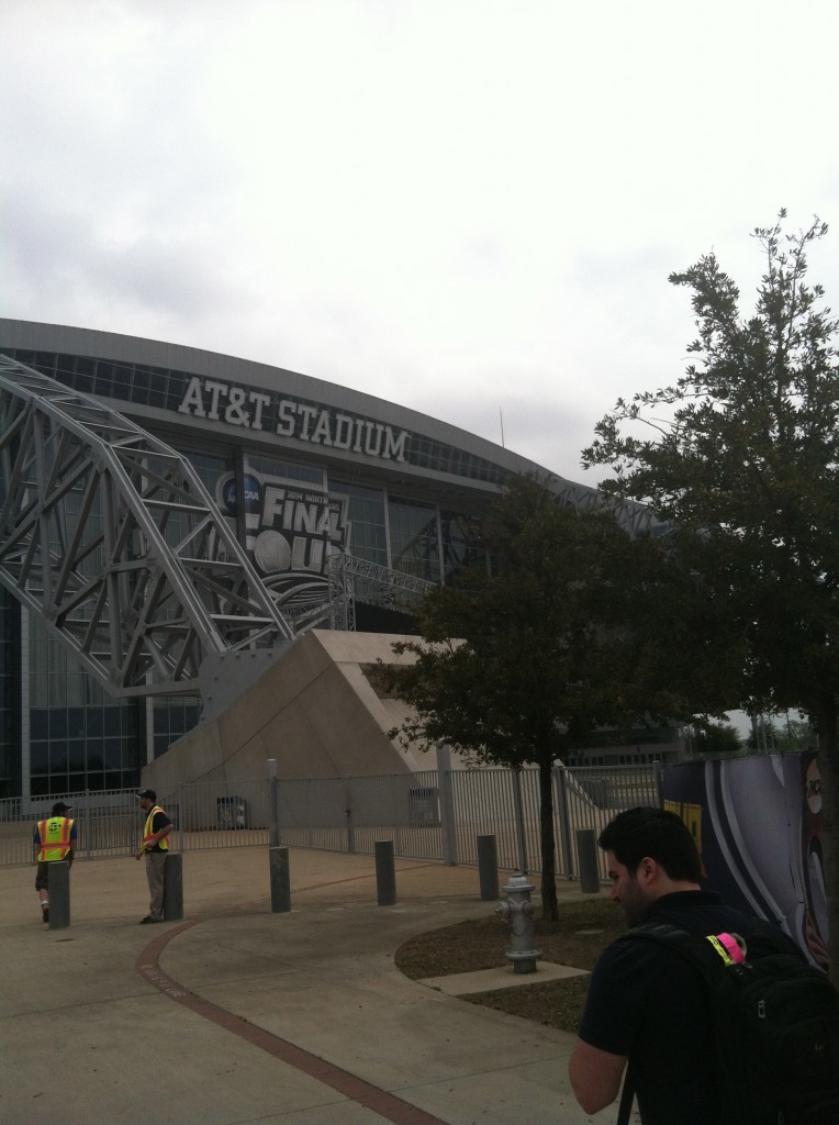AT&T Stadium in Arlington, Texas, is ready to host the Final Four teams this weekend. (Ken Davis photo)